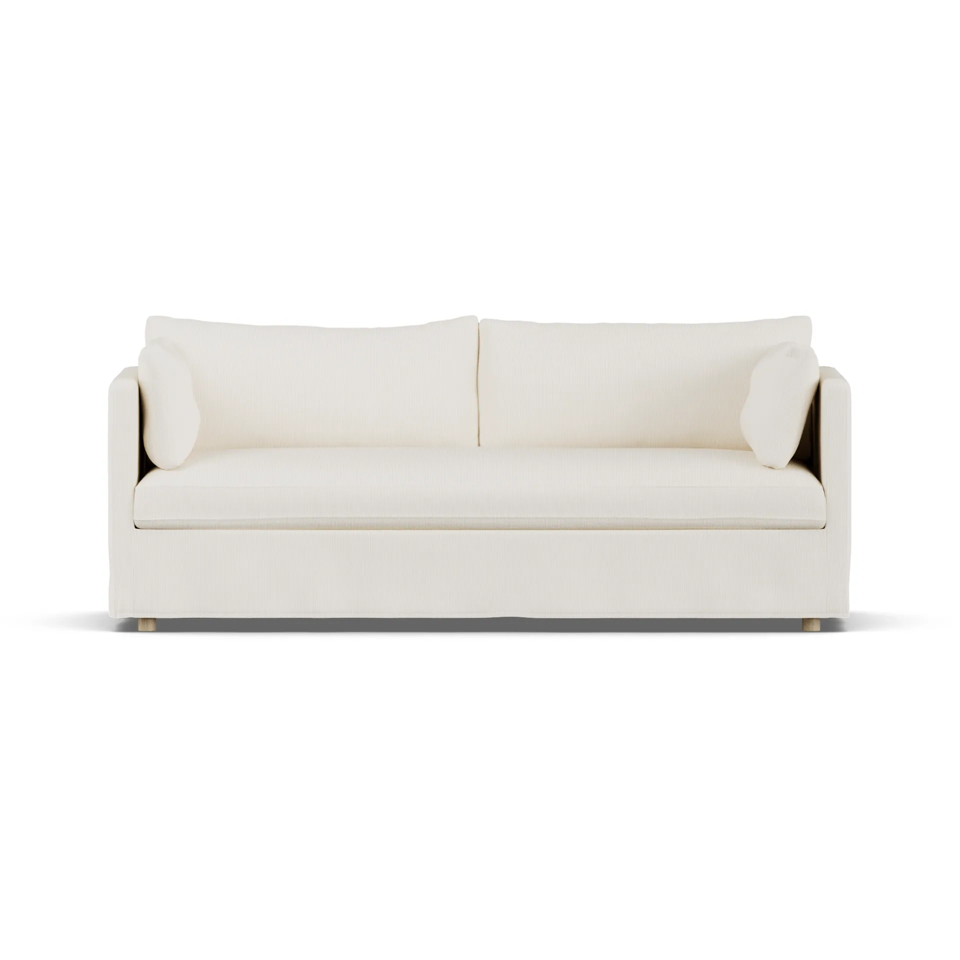 Linnevik sofa, Jump off white 1954-white-oiled oak, 3-seater, with skirt 1898