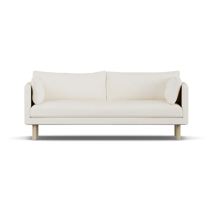 Linnevik sofa - Jump Off White 1954-white-oiled oak, 3-seater, without skirt - 1898