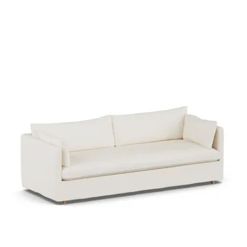 Linnevik sofa - Jump off white 1954-white-oiled oak, 4-seater, with skirt - 1898
