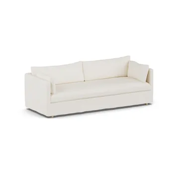 Linnevik sofa - Jump off white 1954-white-oiled oak, 4-seater, with skirt - 1898