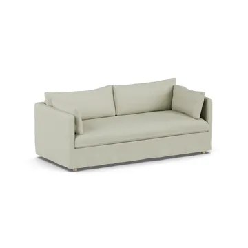 Linnevik sofa - Luiza Beige 3981-white-oiled oak, 3-seater, with skirt - 1898
