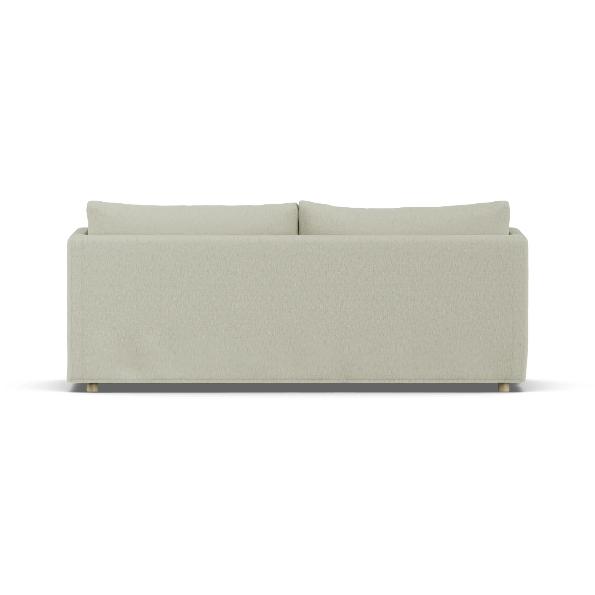Linnevik sofa, Luiza Beige 3981-white-oiled oak, 3-seater, with skirt 1898