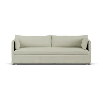 Linnevik sofa - Luiza beige 3981-white-oiled oak, 4-seater, with skirt - 1898