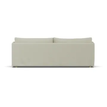 Linnevik sofa - Luiza beige 3981-white-oiled oak, 4-seater, with skirt - 1898