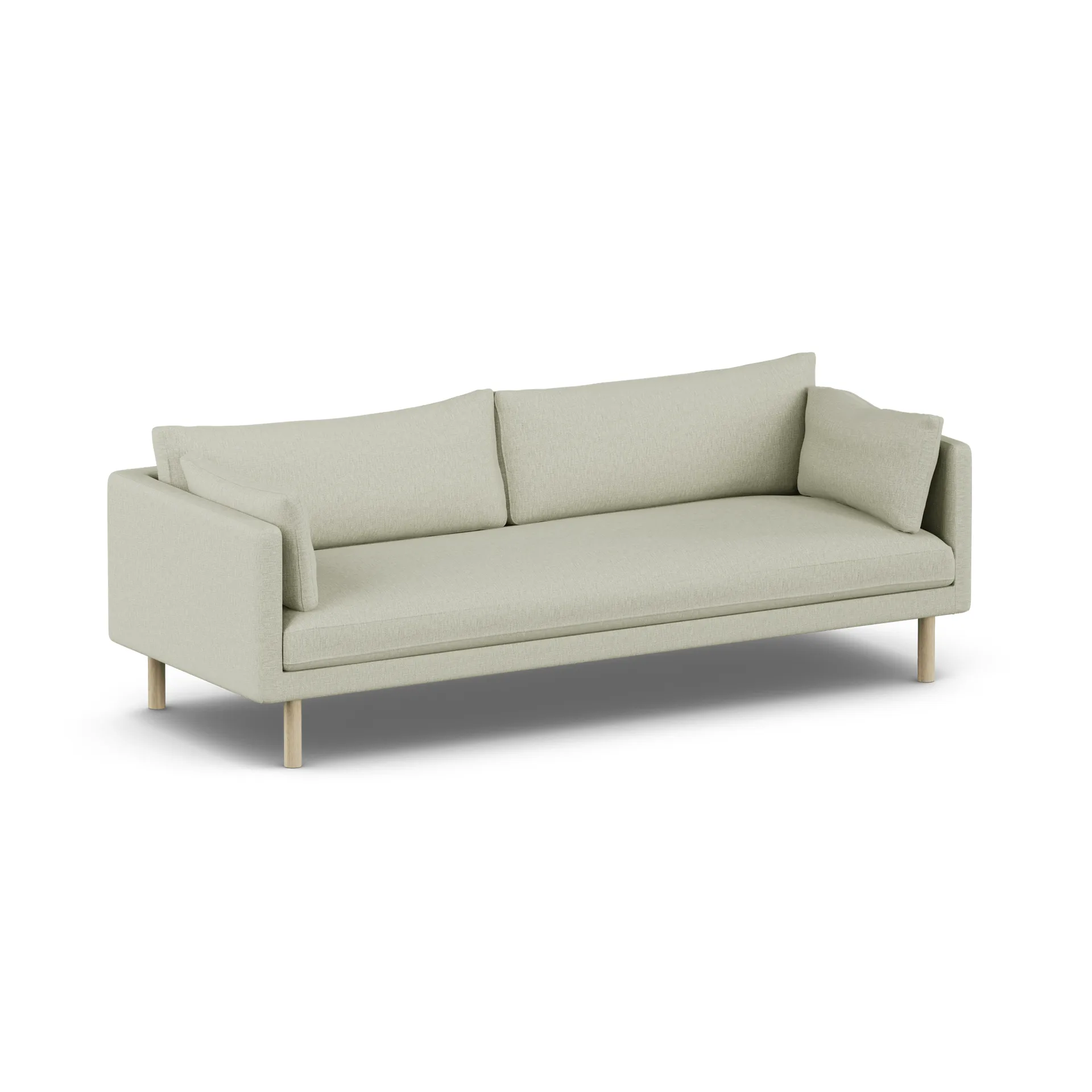 Linnevik sofa, Luiza Beige 3981-white-oiled oak, 4-seater 1898
