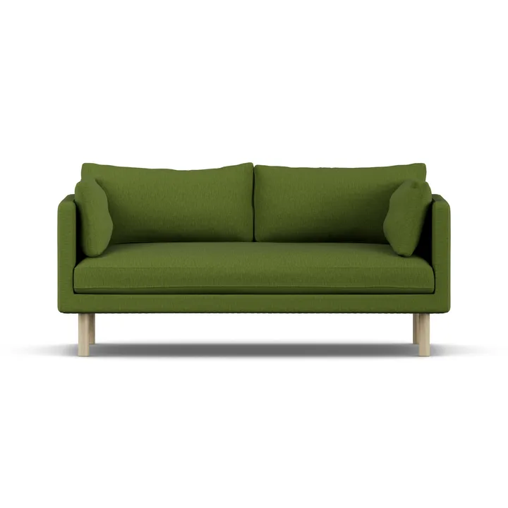 Linnevik sofa - Luiza Green 3975-white-oiled oak, 2-seater, without skirt - 1898
