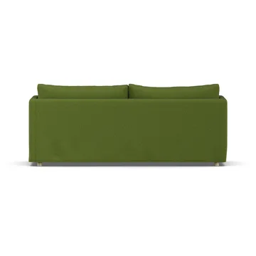 Linnevik sofa - Luiza green 3975-white-oiled oak, 3-seater, with skirt - 1898