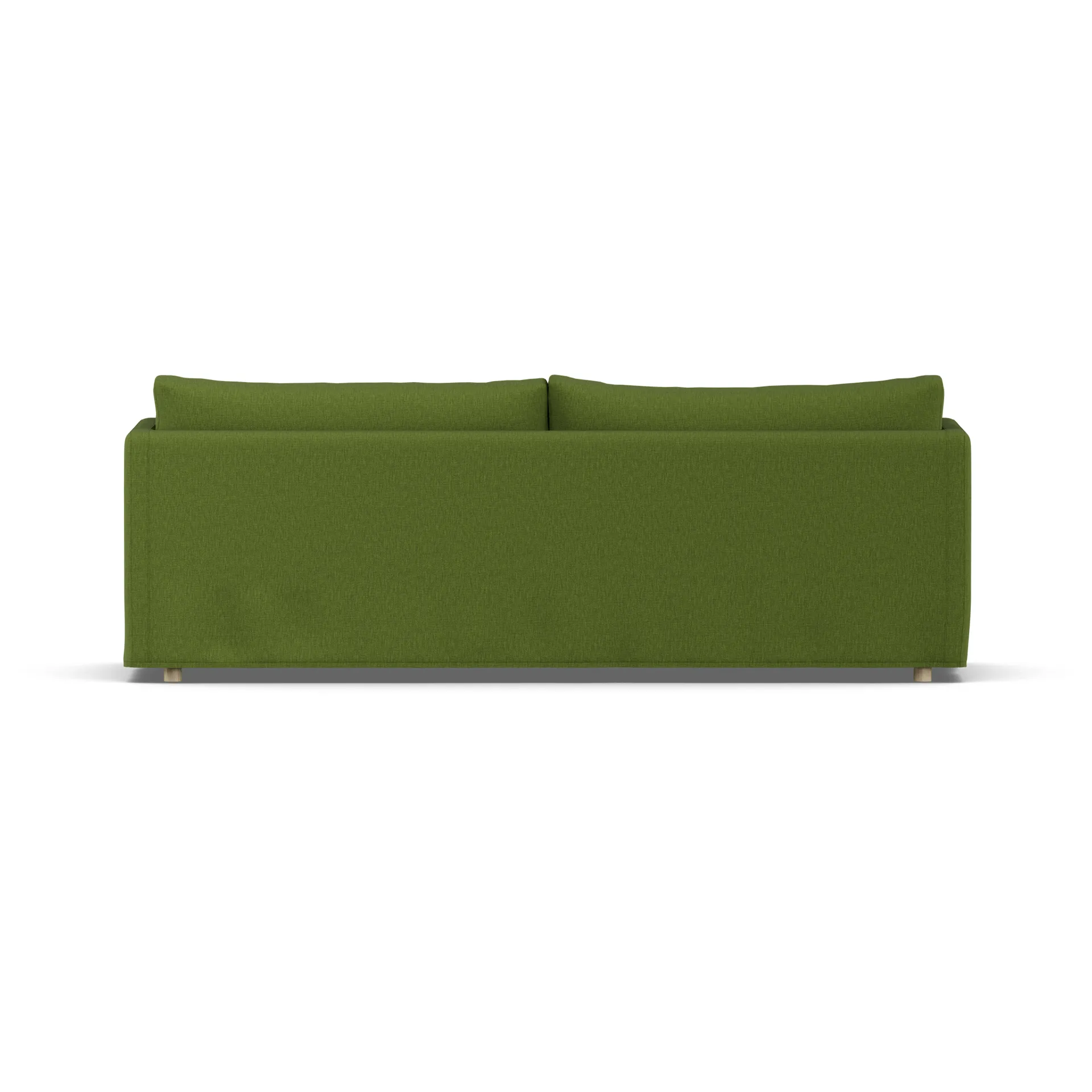 Linnevik sofa, Luiza Green 3975-white-oiled oak, 4-seater, with skirt 1898