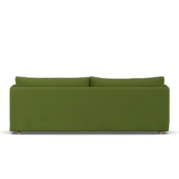 Linnevik sofa - Luiza Green 3975-white-oiled oak, 4-seater, with skirt - 1898