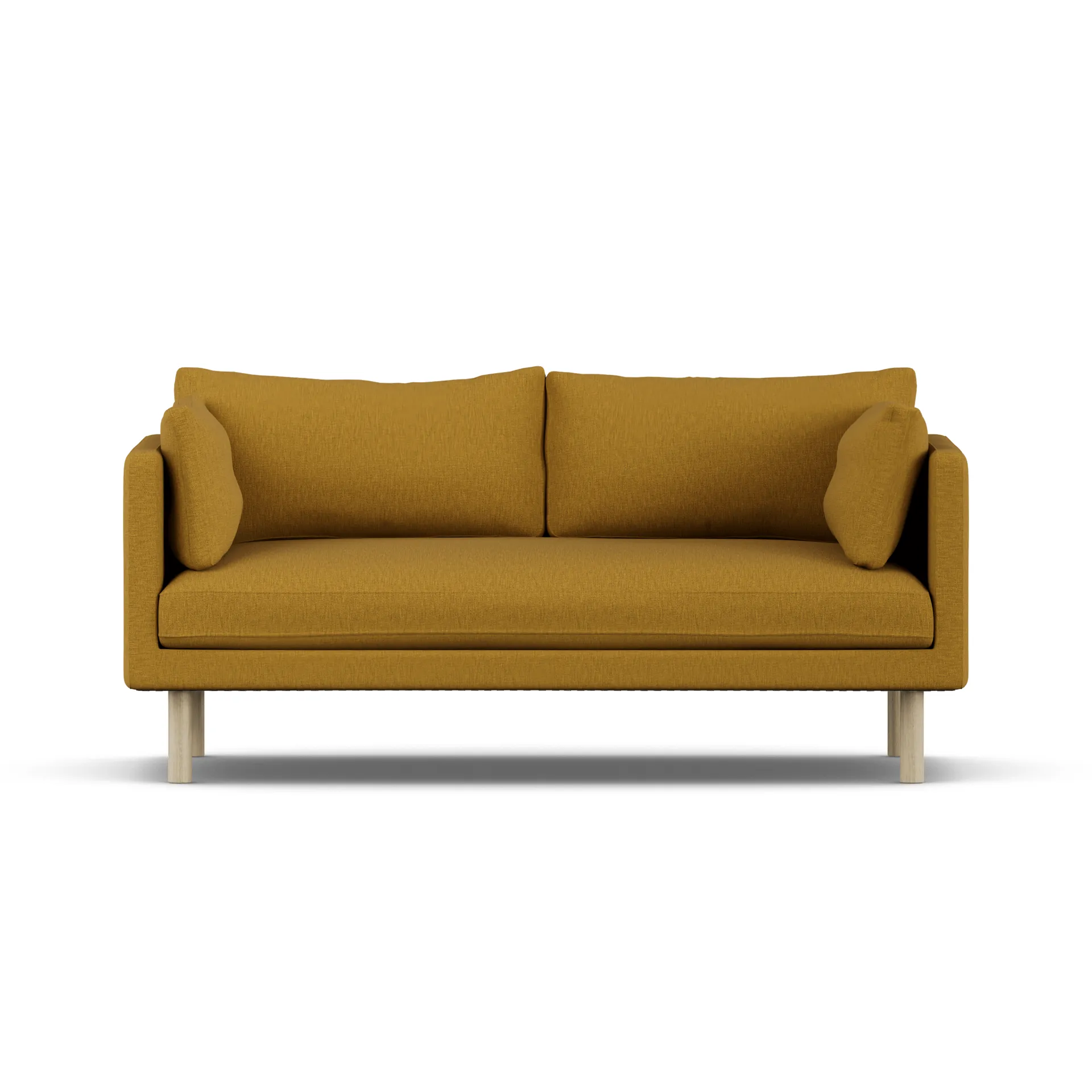 Linnevik sofa, Luiza Mustard 3972-white-oiled oak, 2-seater 1898