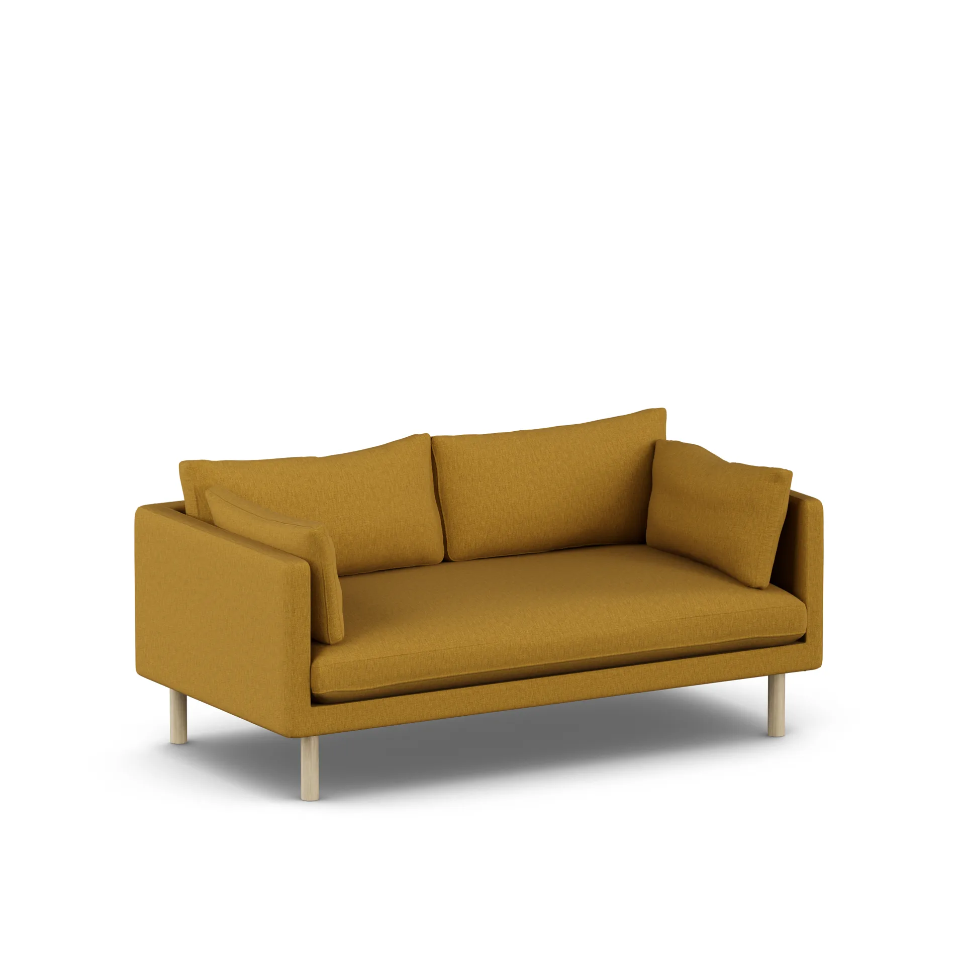 Linnevik sofa, Luiza Mustard 3972-white-oiled oak, 2-seater 1898