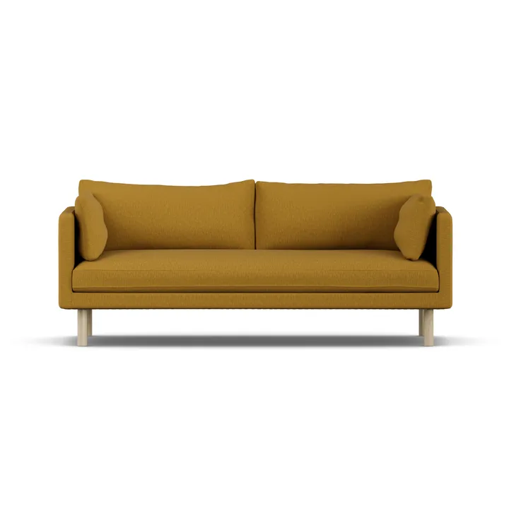 Linnevik sofa - Luiza Mustard 3972-white-oiled oak, 3-seater, without skirt - 1898