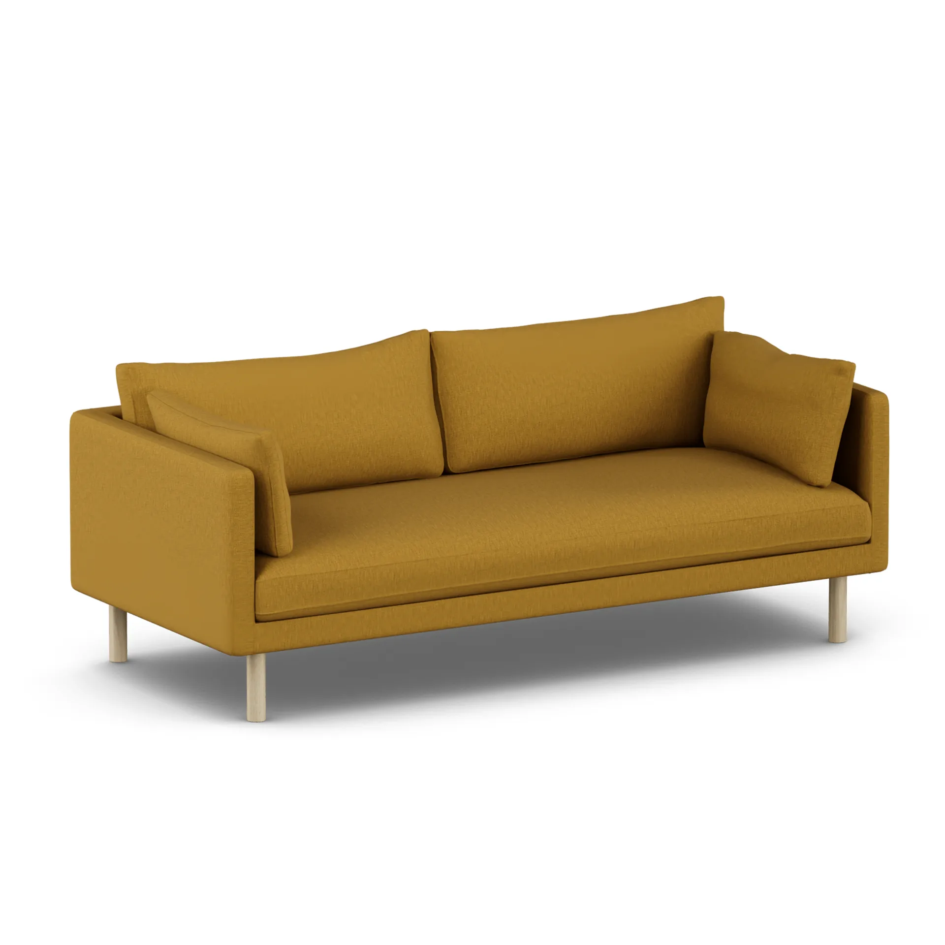 Linnevik sofa, Luiza Mustard 3972-white-oiled oak, 3-seater 1898