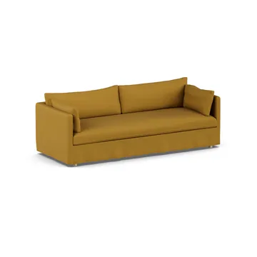 Linnevik sofa - Luiza Mustard 3972-white-oiled oak, 4-seater, with skirt - 1898