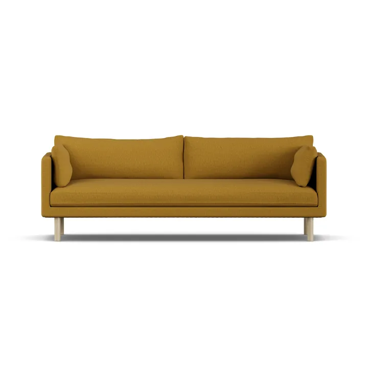 Linnevik sofa - Luiza Mustard 3972-white-oiled oak, 4-seater, without skirt - 1898