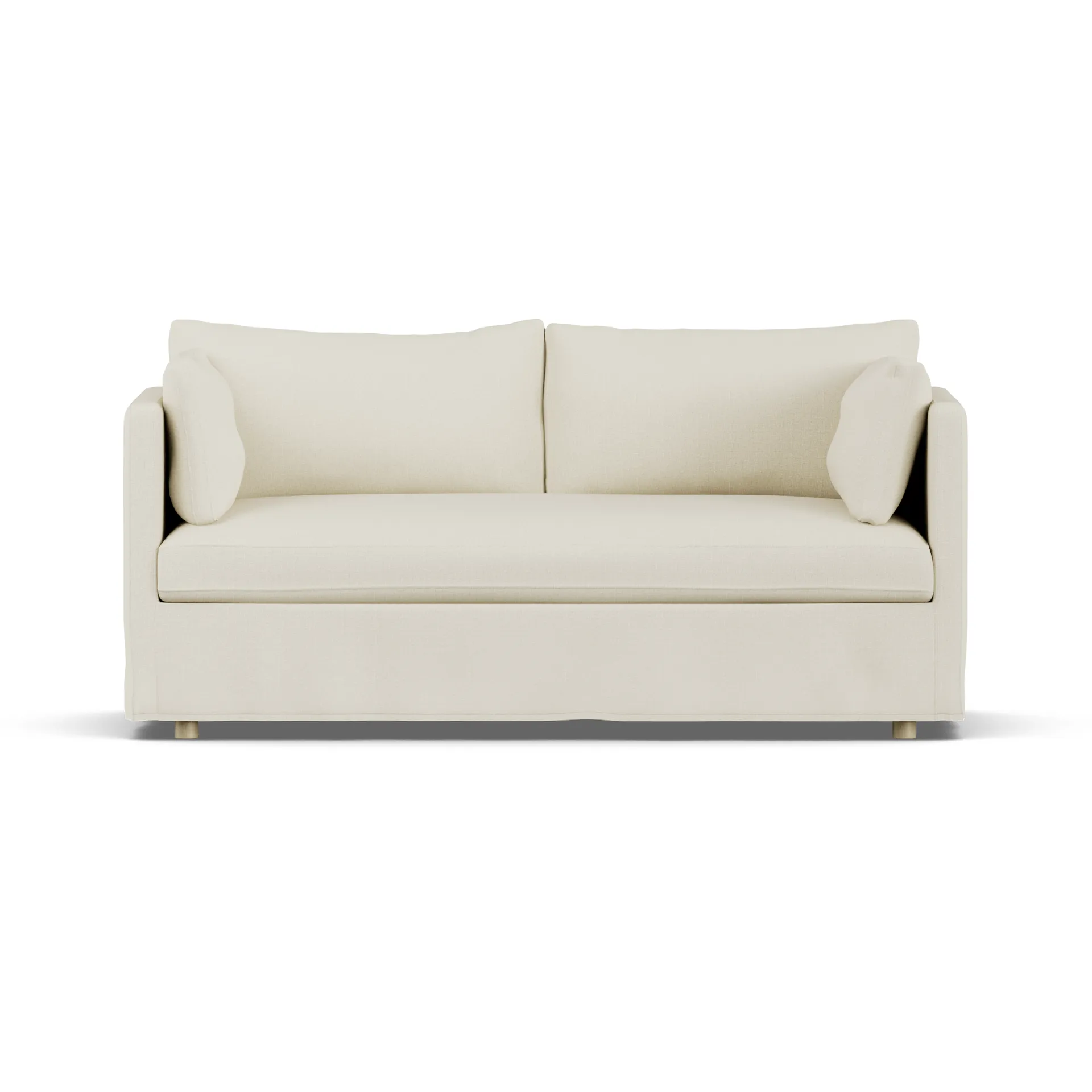 Linnevik sofa, Oslo Nature 1540-white-oiled oak, 2-seater, with skirt 1898