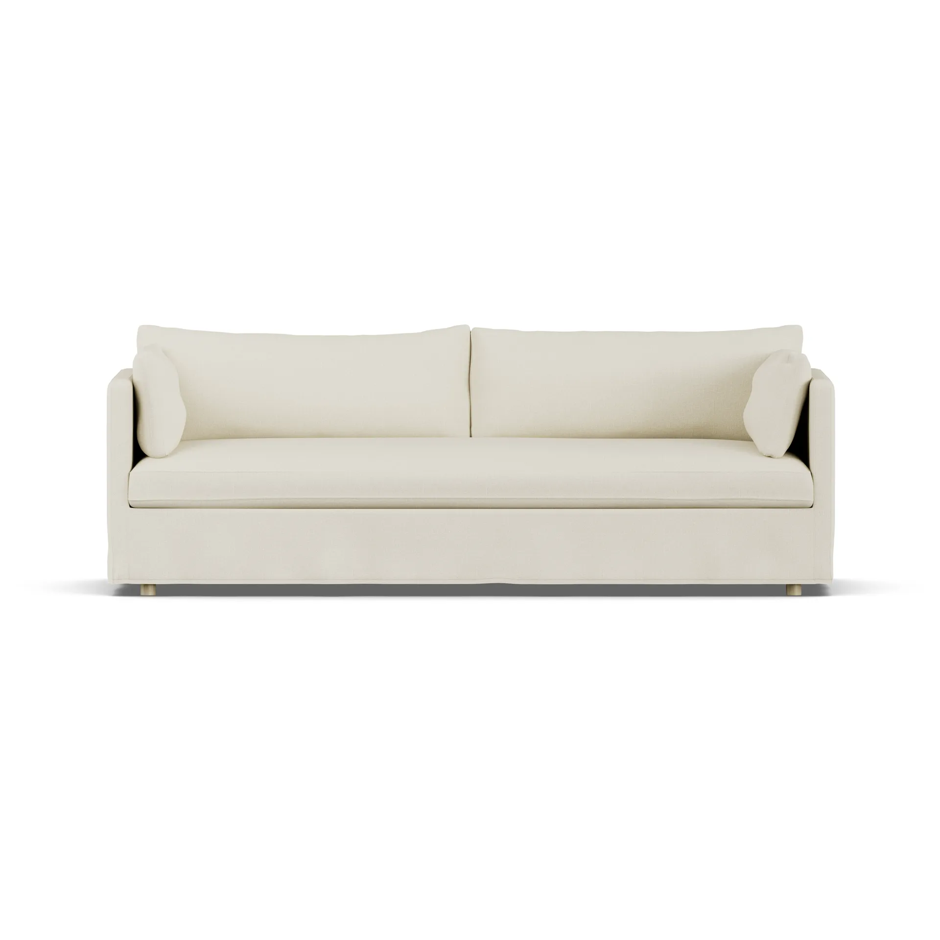 Linnevik sofa, Oslo Nature 1540-white-oiled oak, 4-seater, with skirt 1898