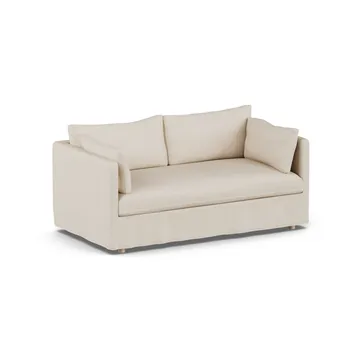 Linnevik sofa - Same Beige 6670-white-oiled oak, 2-seater, with skirt - 1898