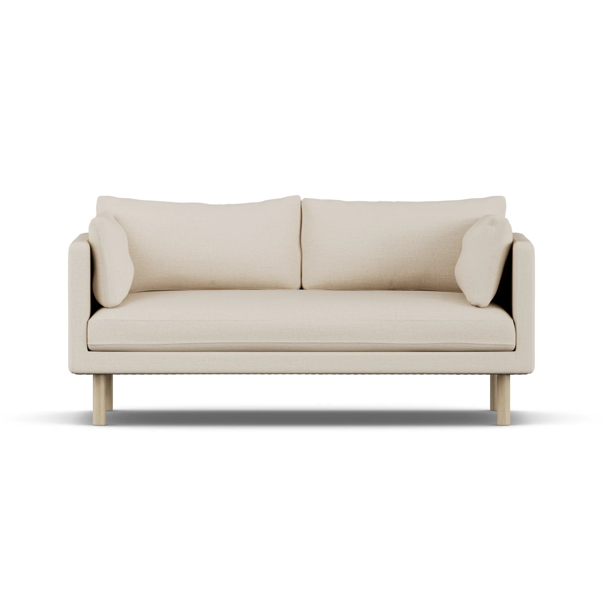 Linnevik sofa, Same Beige 6670-white-oiled oak, 2-seater 1898