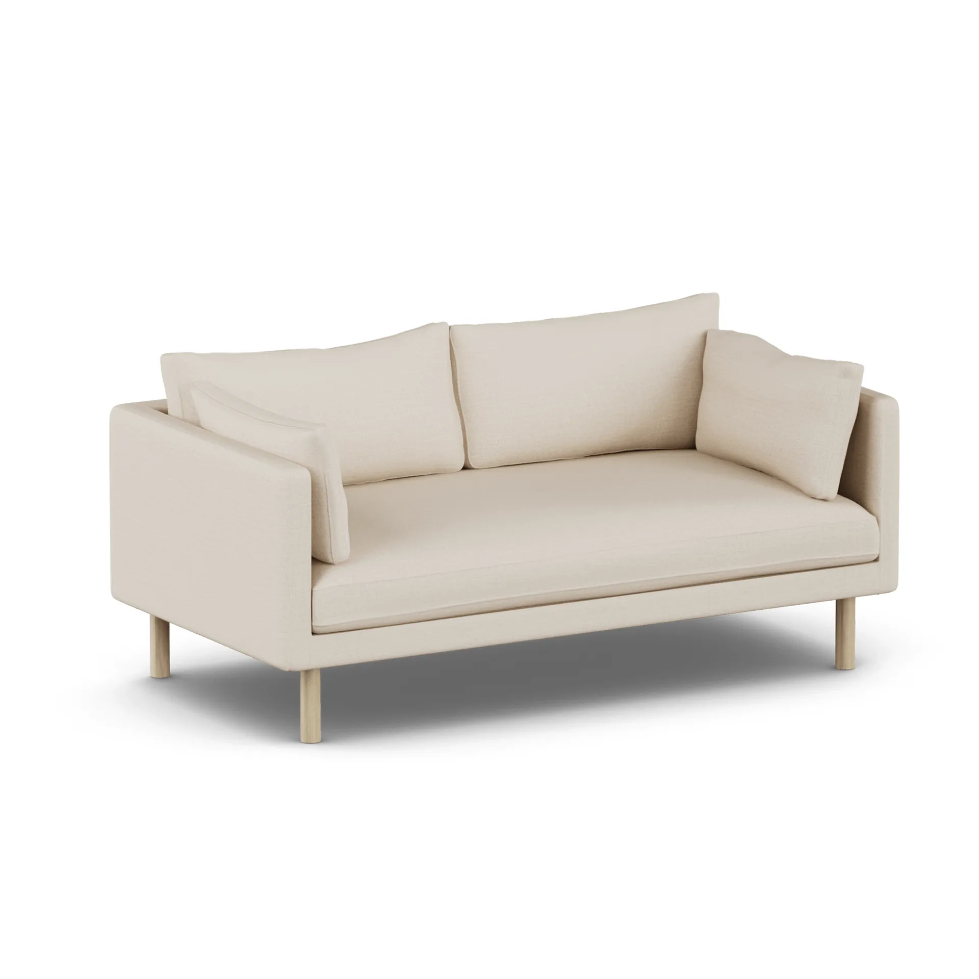 Linnevik sofa, Same Beige 6670-white-oiled oak, 2-seater 1898