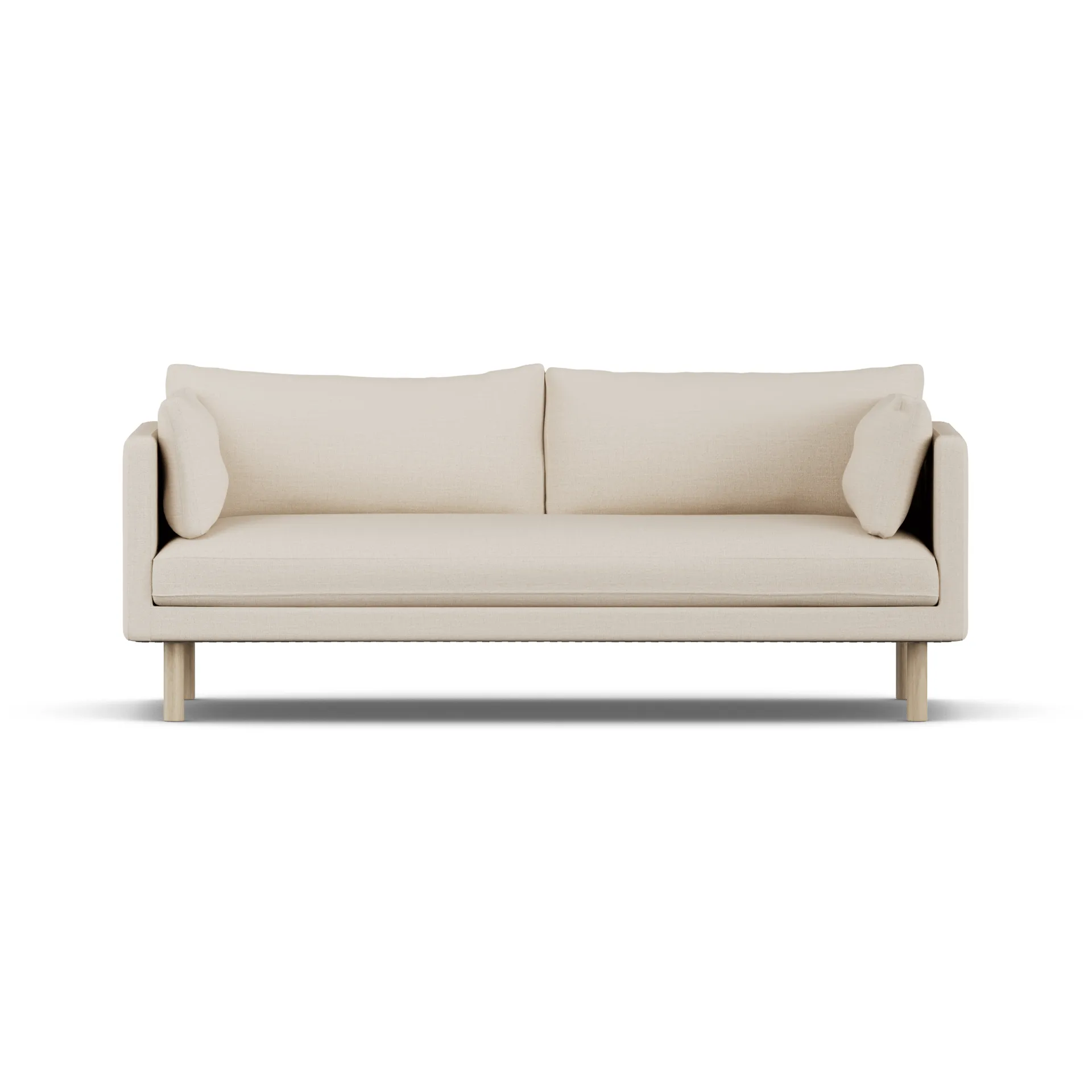Linnevik sofa, Same Beige 6670-white-oiled oak, 3-seater 1898