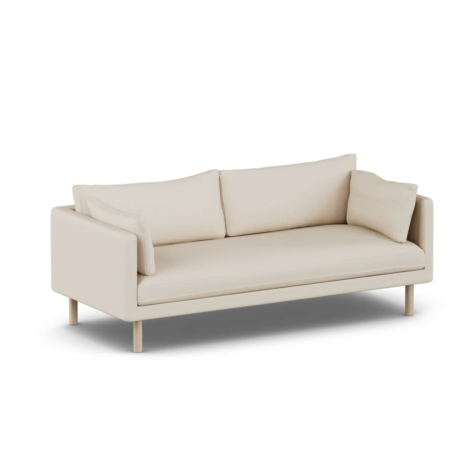 Linnevik sofa, Same Beige 6670-white-oiled oak, 3-seater 1898