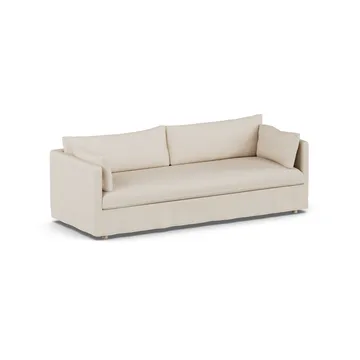 Linnevik sofa - Same Beige 6670-white-oiled oak, 4-seater, with skirt - 1898