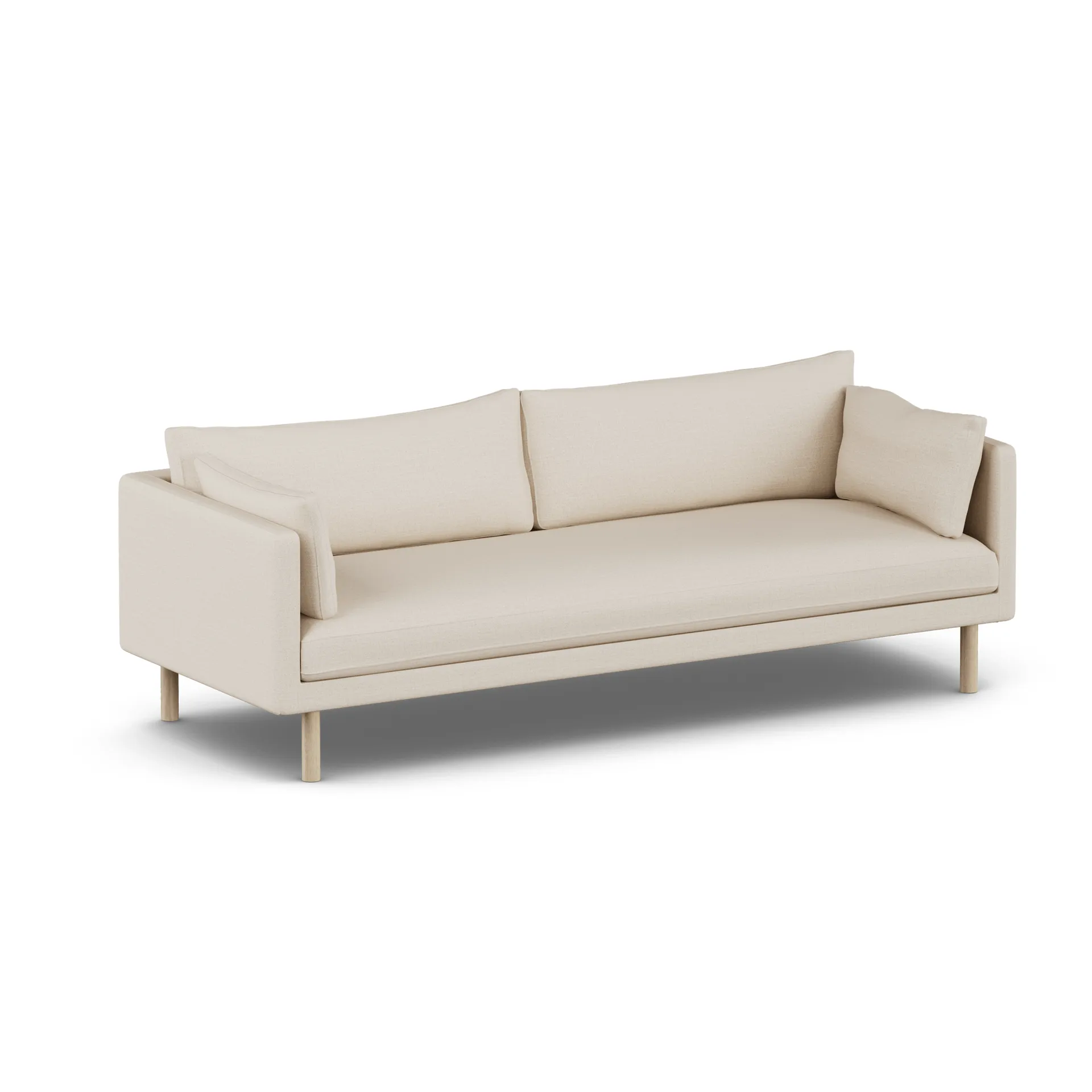 Linnevik sofa, Same Beige 6670-white-oiled oak, 4-seater 1898