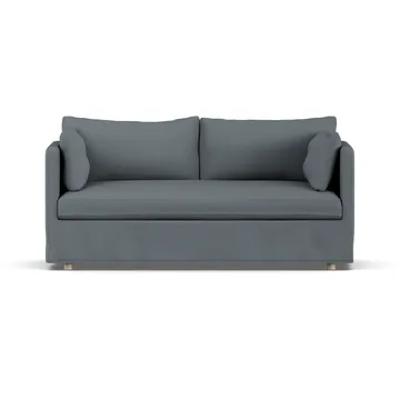 Linnevik sofa - Same Blue 6678-white-oiled oak, 2-seater, with skirt - 1898
