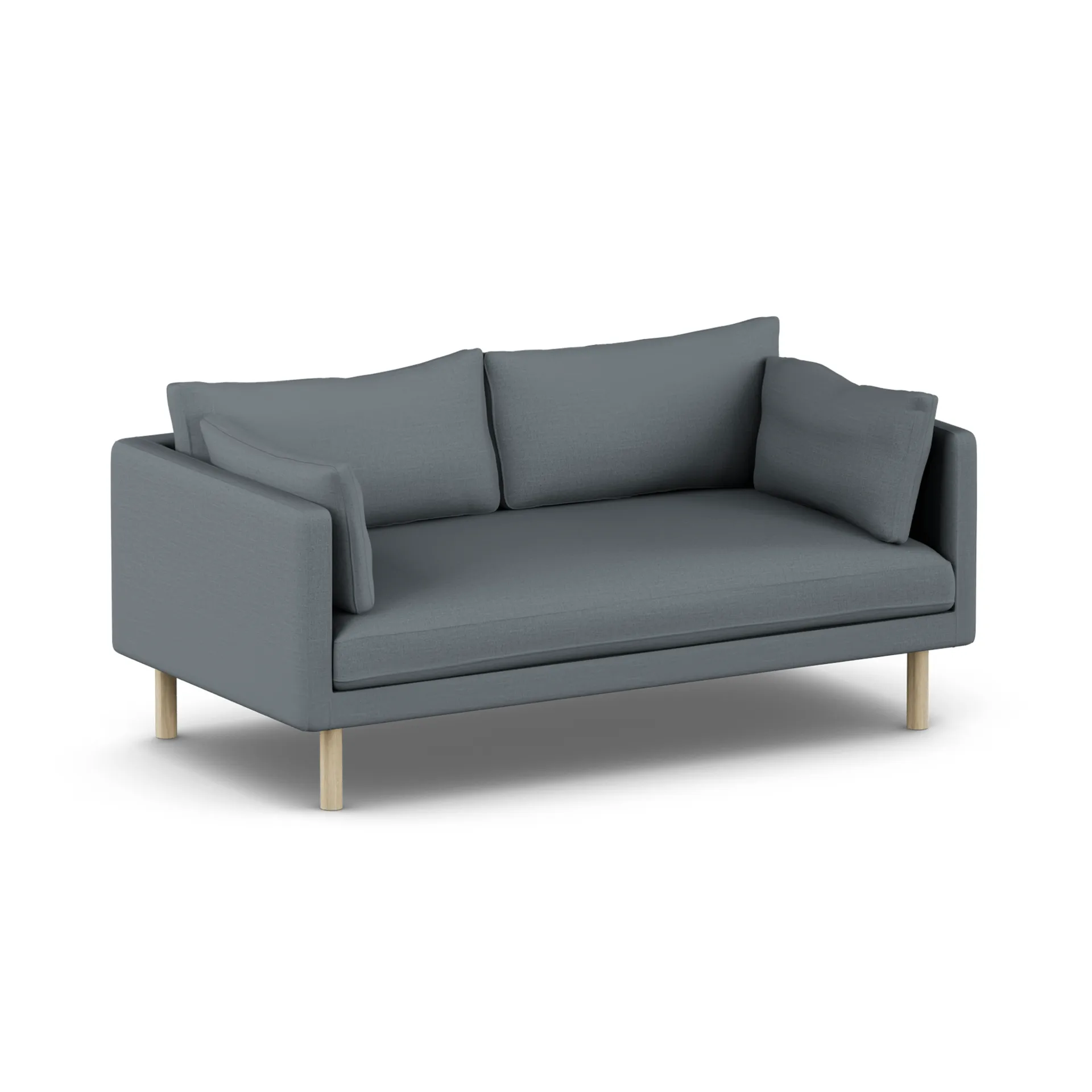 Linnevik sofa, Same Blue 6678-white-oiled oak, 2-seater 1898
