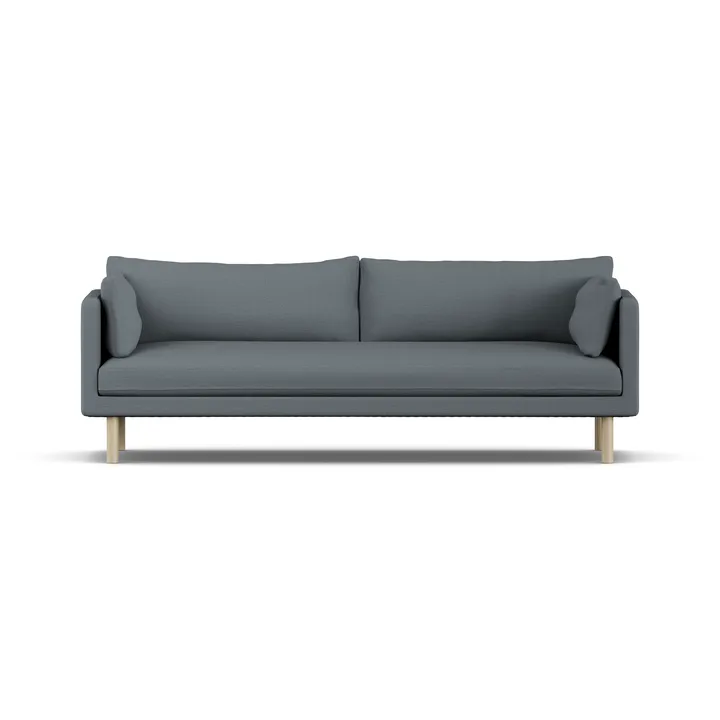 Linnevik sofa - Same Blue 6678-white-oiled oak, 4-seater, without skirt - 1898