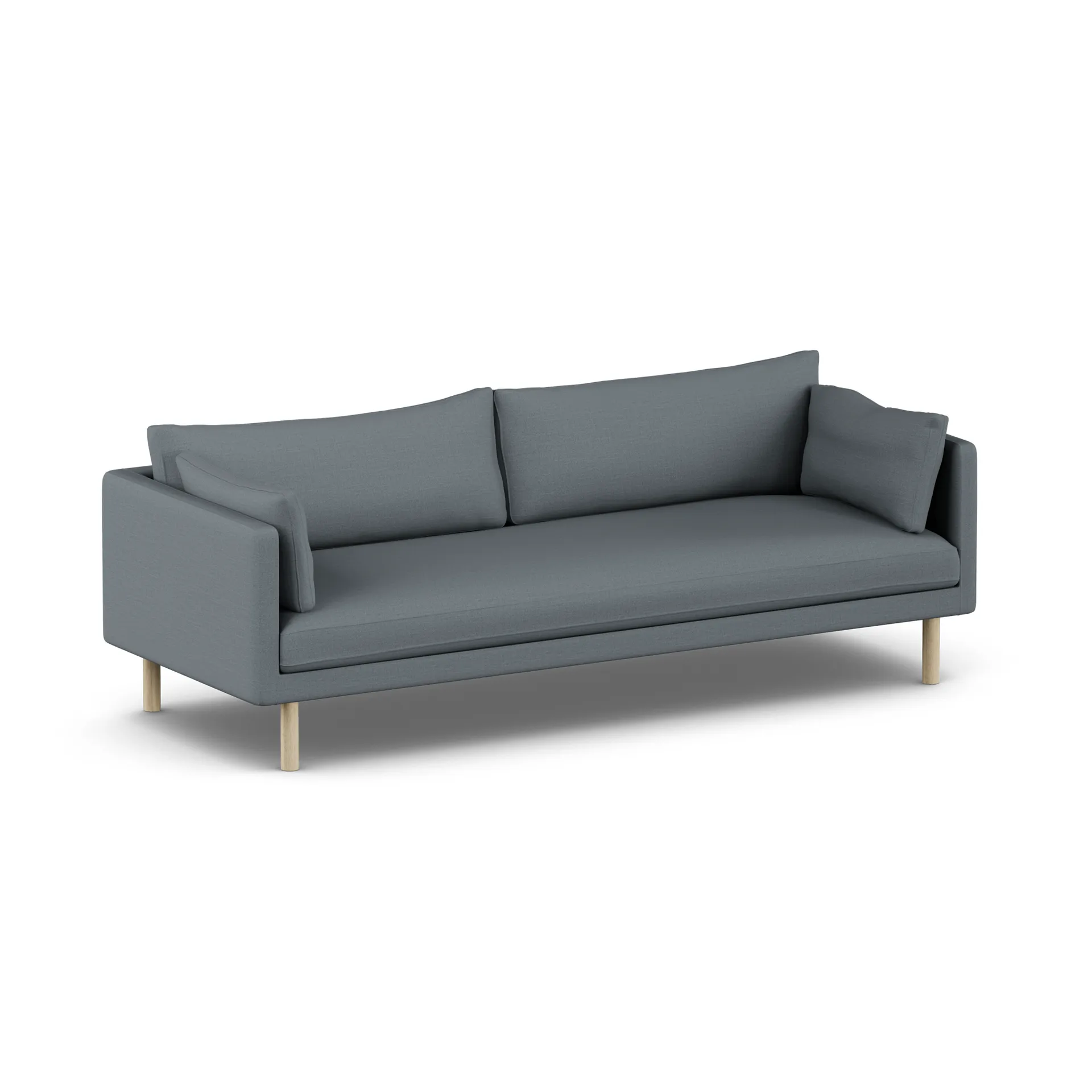 Linnevik sofa, Same Blue 6678-white-oiled oak, 4-seater 1898