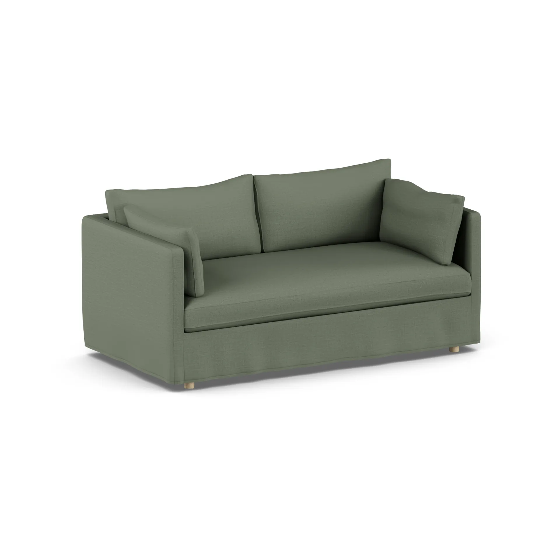 Linnevik sofa, Same Forest 6677-white-oiled oak, 2-seater, with skirt 1898