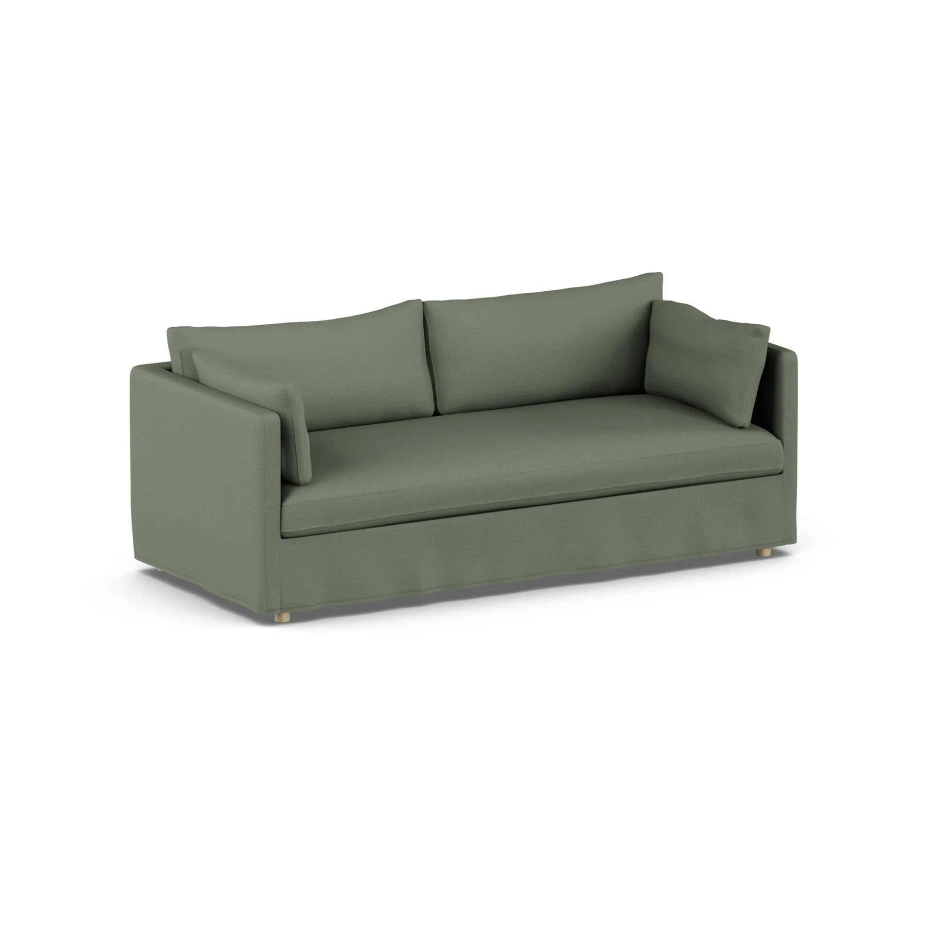 Linnevik sofa, Same Forest 6677-white-oiled oak, 3-seater, with skirt 1898