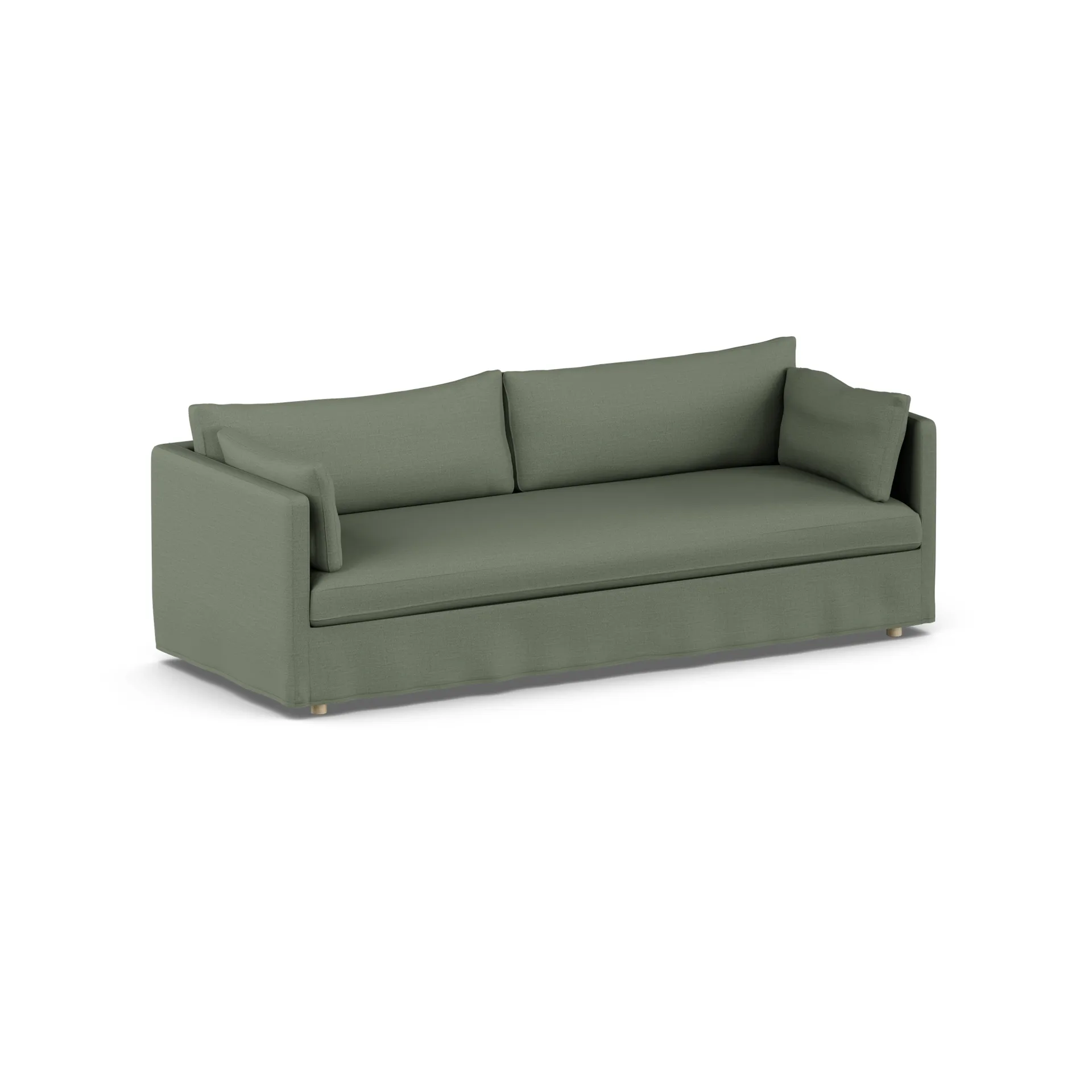 Linnevik sofa, Same Forest 6677-white-oiled oak, 4-seater, with skirt 1898