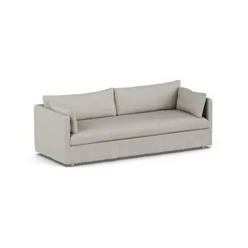 Linnevik sofa - Same Grey 6673-white-oiled oak, 4-seater, with skirt - 1898