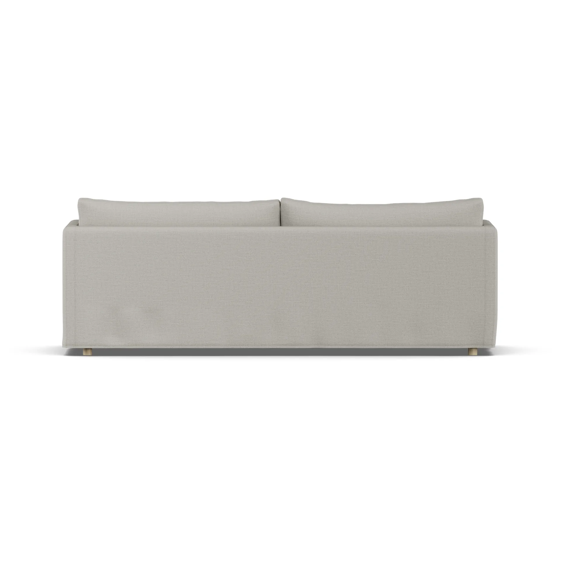 Linnevik sofa, Same Grey 6673-white-oiled oak, 4-seater, with skirt 1898