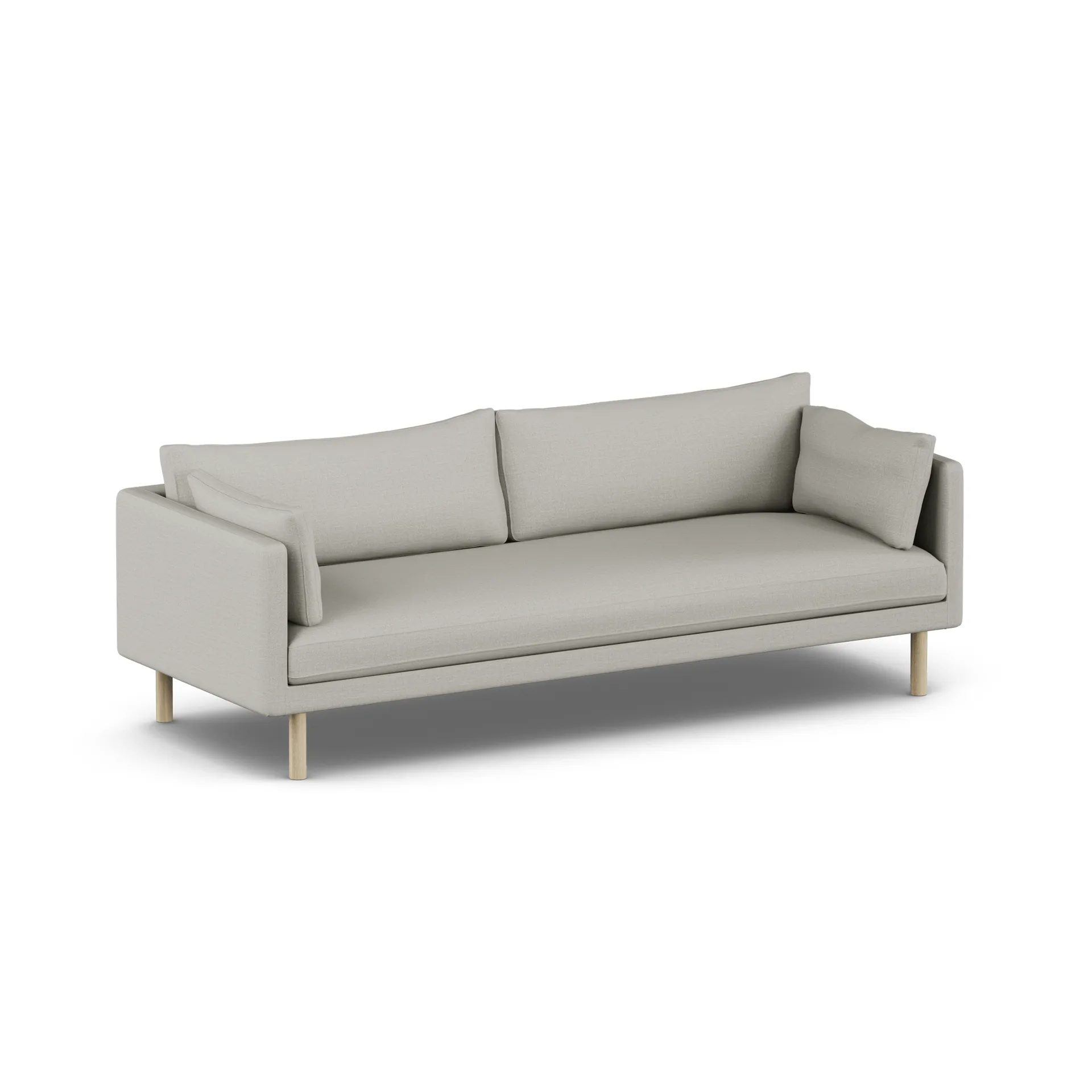 Linnevik sofa, Same Grey 6673-white-oiled oak, 4-seater 1898