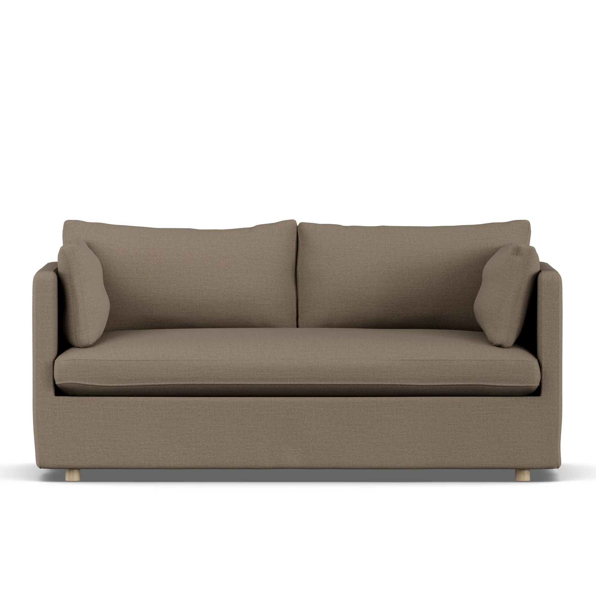 Linnevik sofa, Same Mole 6674-white-oiled oak, 2-seater, with skirt 1898
