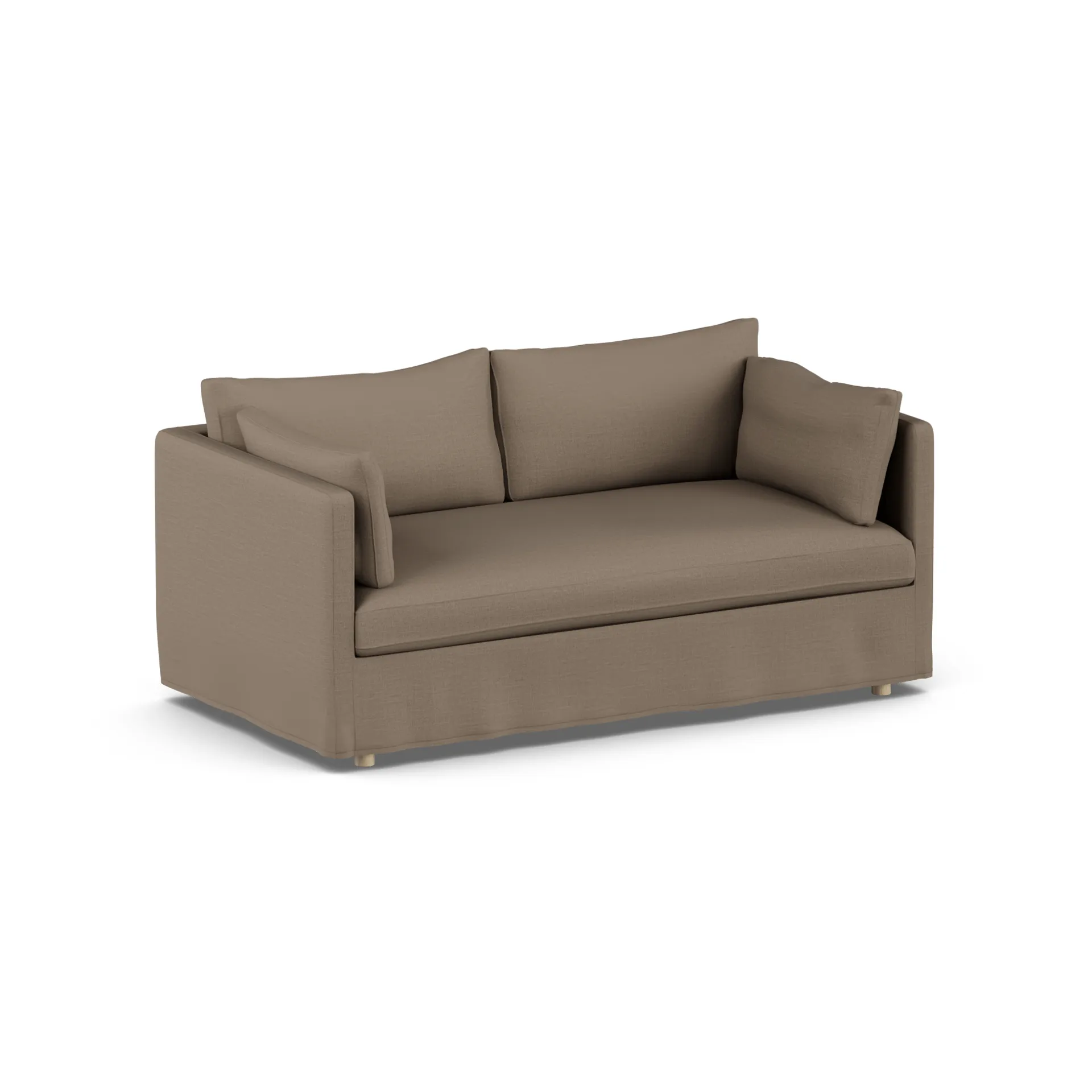 Linnevik sofa, Same Mole 6674-white-oiled oak, 2-seater, with skirt 1898