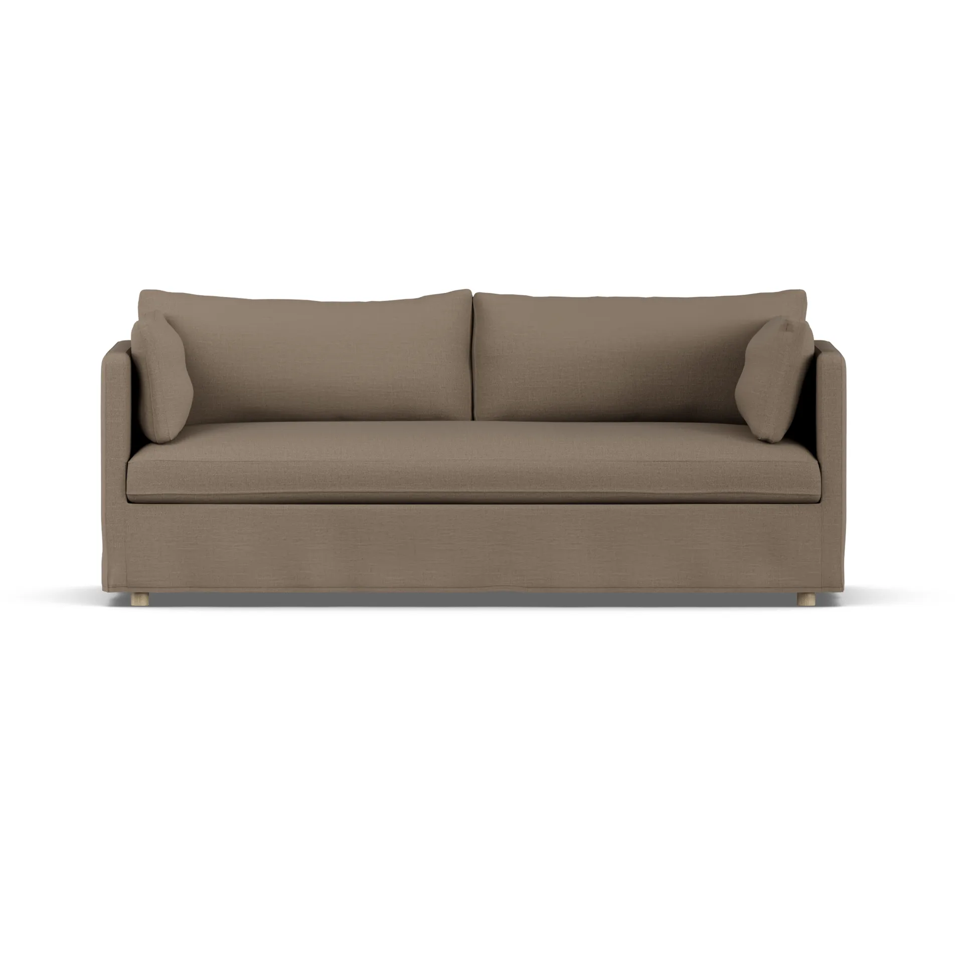 Linnevik sofa, Same Mole 6674-white-oiled oak, 3-seater, with skirt 1898