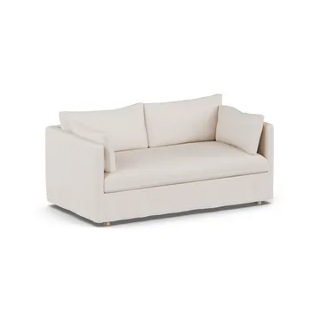 Linnevik sofa - Same Off White 6671-white-oiled oak, 2-seater, with skirt - 1898