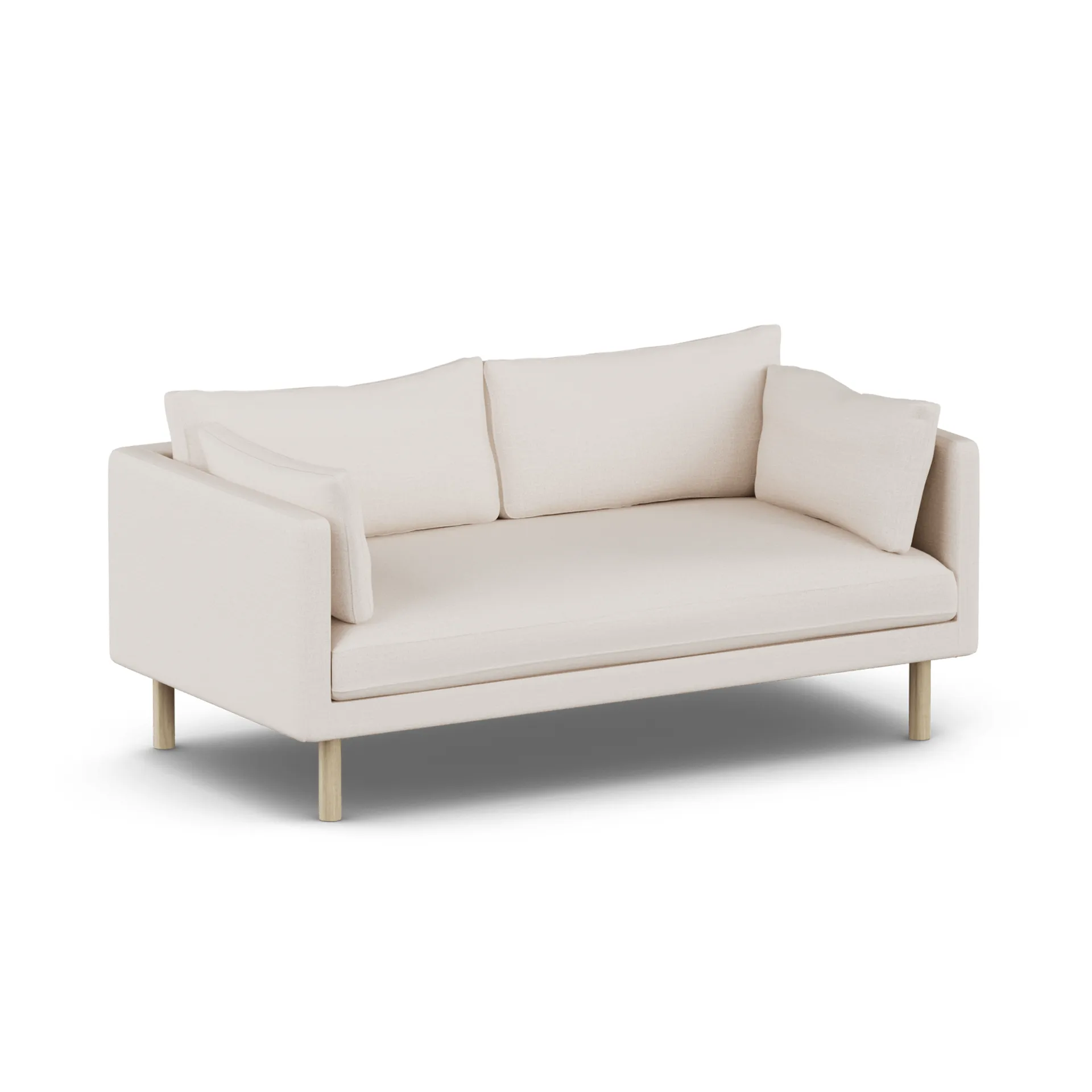 Linnevik sofa, Same Off White 6671-white-oiled oak, 2-seater 1898