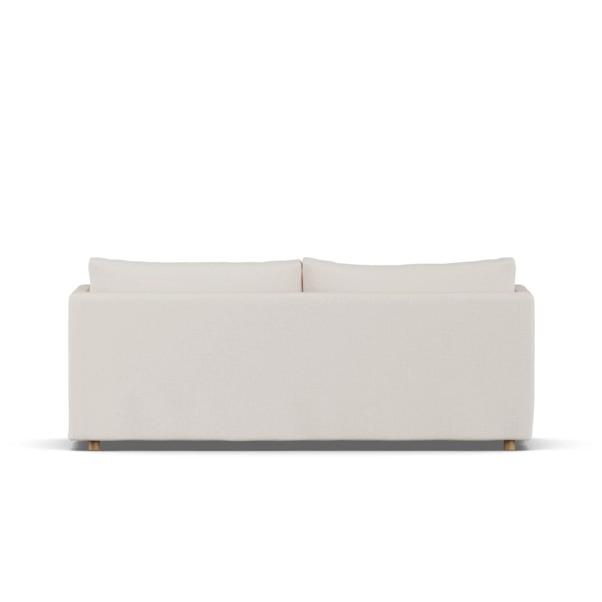 Linnevik sofa, Same Off White 6671-white-oiled oak, 3-seater, with skirt 1898