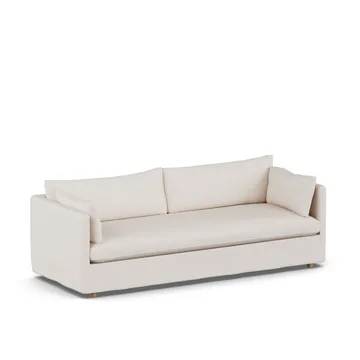 Linnevik sofa - Same Off White 6671-white-oiled oak, 4-seater, with skirt - 1898