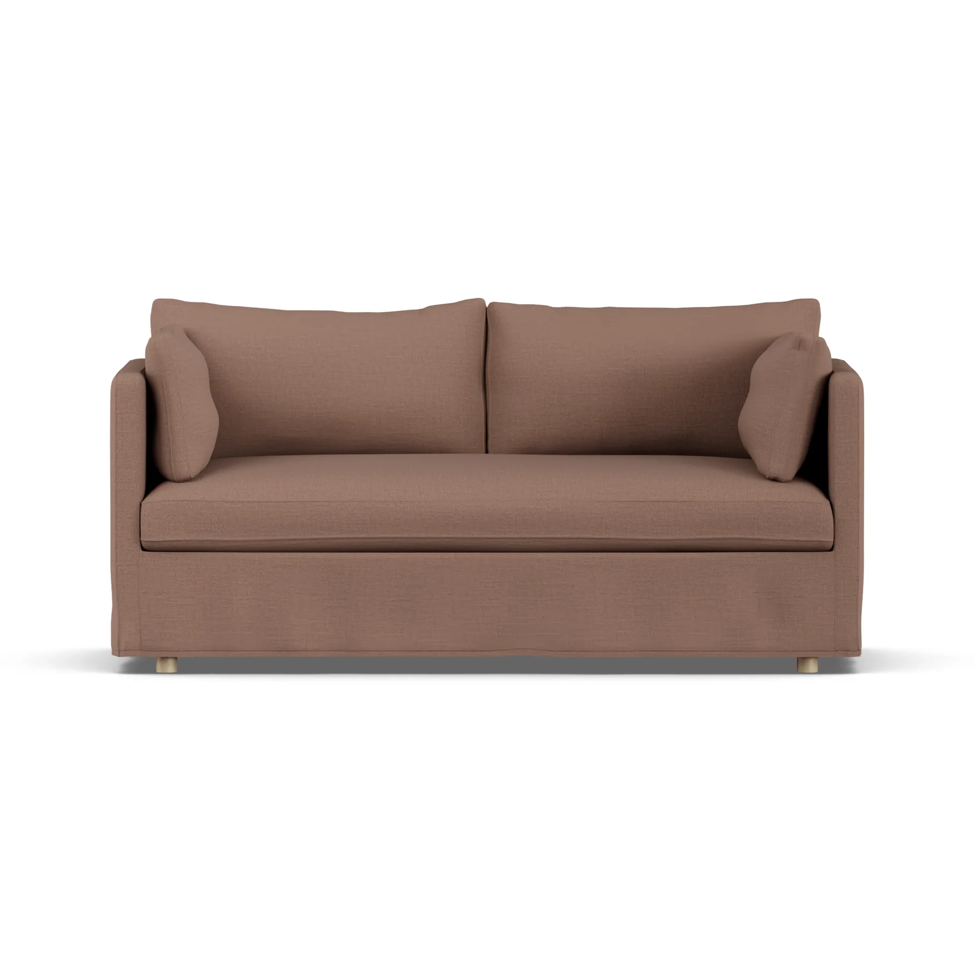 Linnevik sofa, Same Rust 6675-white-oiled oak, 2-seater, with skirt 1898