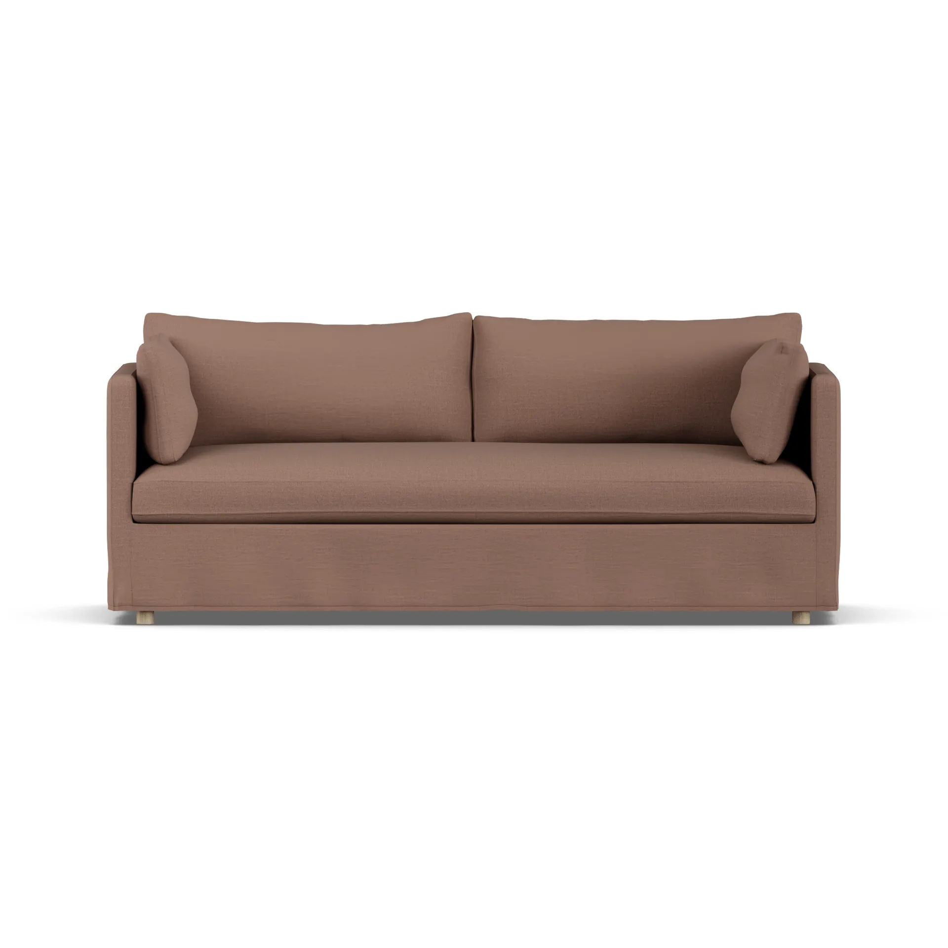Linnevik sofa, Same Rust 6675-white-oiled oak, 3-seater, with skirt 1898