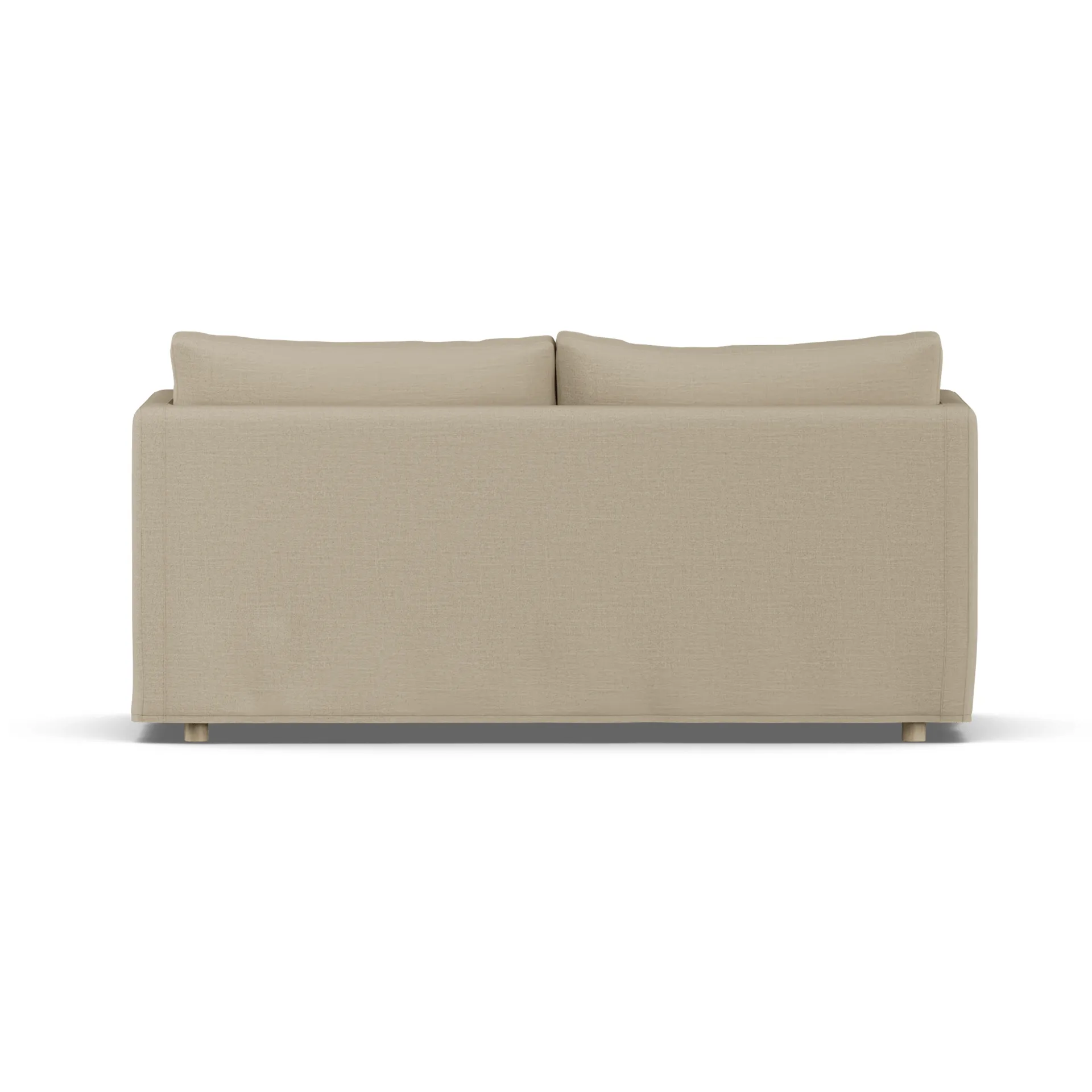 Linnevik sofa, Same Sand 6672-white-oiled oak, 2-seater, with skirt 1898