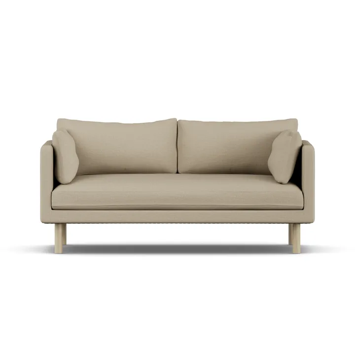 Linnevik sofa - Same Sand 6672-white-oiled oak, 2-seater, without skirt - 1898