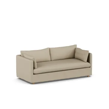Linnevik sofa - Same Sand 6672-white-oiled oak, 3-seater, with skirt - 1898
